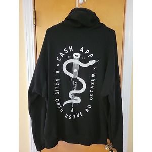 Cash App Men’s Snake Hoodie Black Unisex Size 2XL